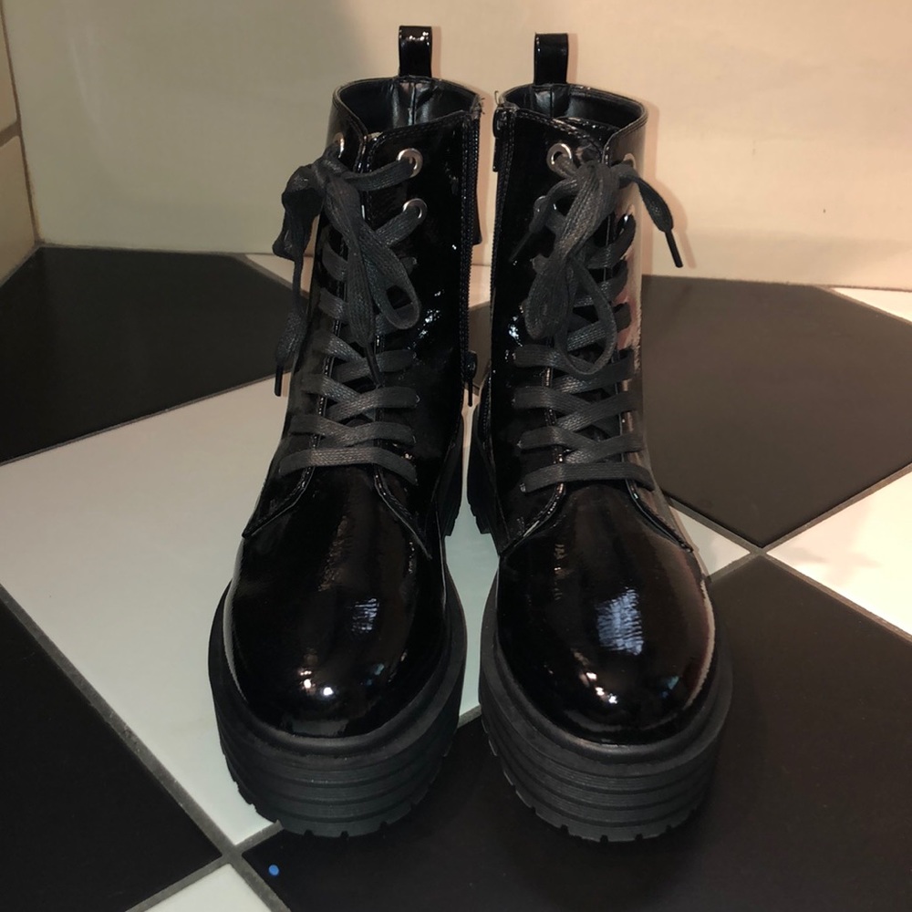 Forever 21 black combat boots